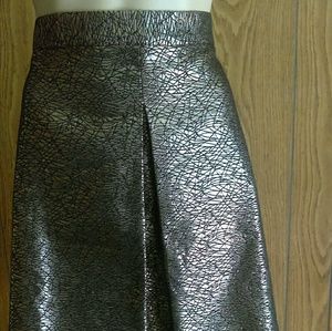Lane Bryant Gold and Black Metallic Skirt Size 28